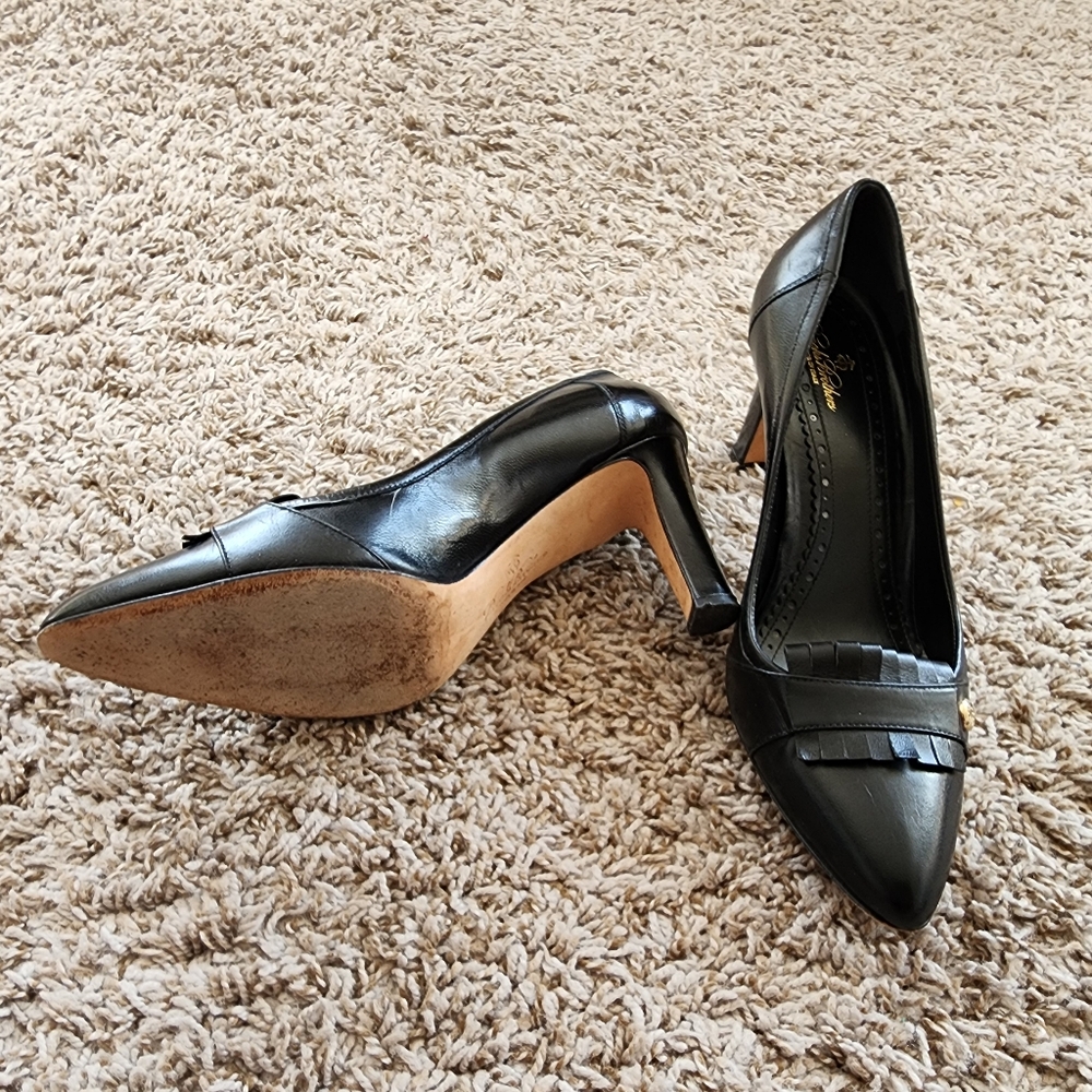 Brooks Brothers Calfskin Kiltie Pump - Black, Size 9 - Picture 4 of 6